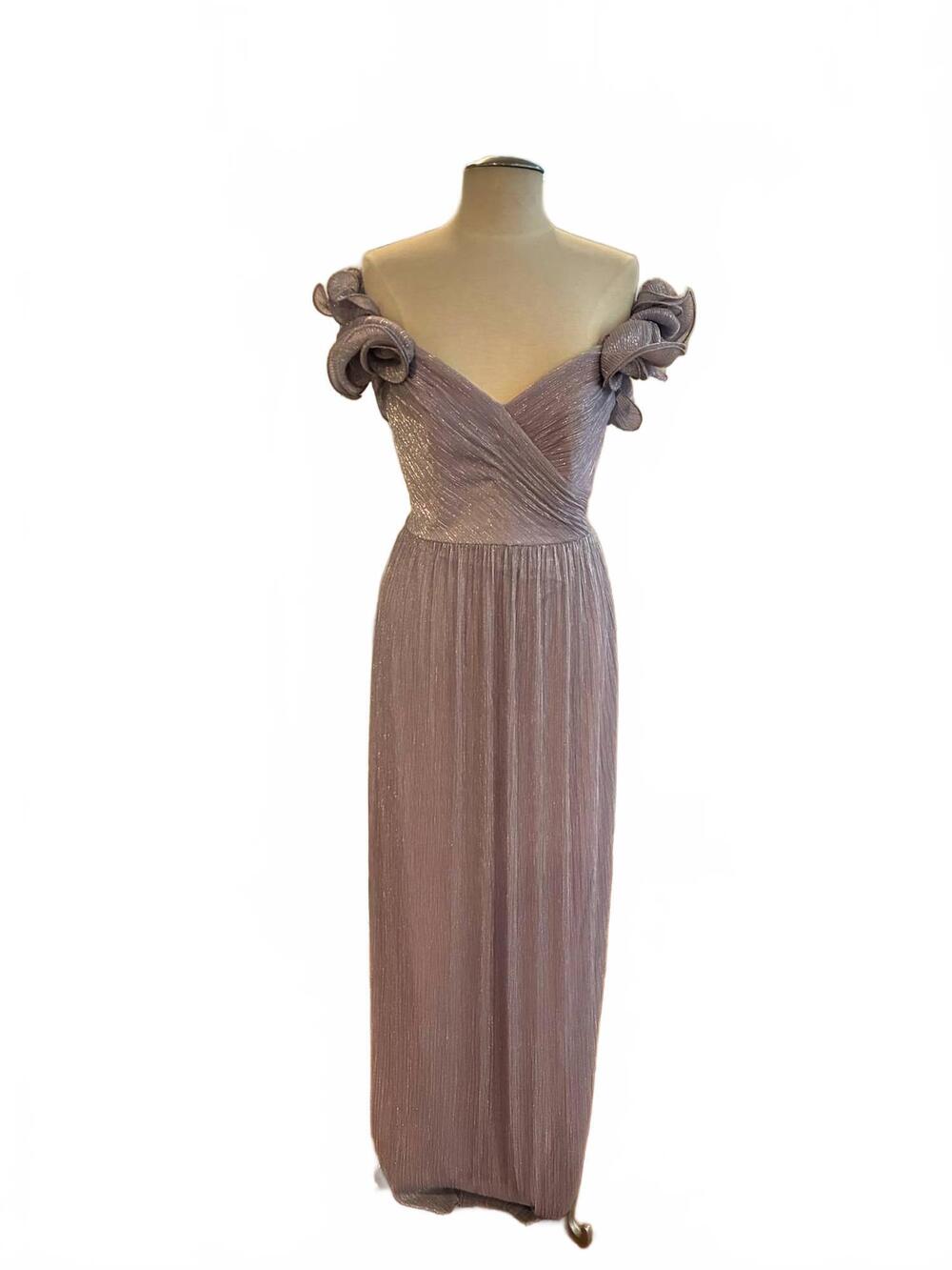 NEW DESSY women's underlining dress in metalic lilac haze